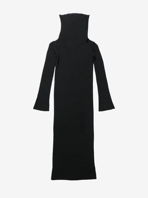 ANN DEMEULEMEESTER - Women High Neck Dropped Shoulder  Knitted Dress