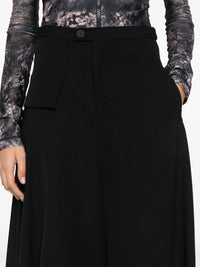 YOHJI YAMAMOTO - Women Wool Gabardine Layered Pants