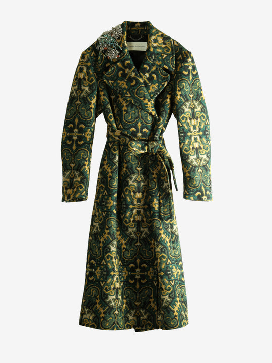 Green coat, front view