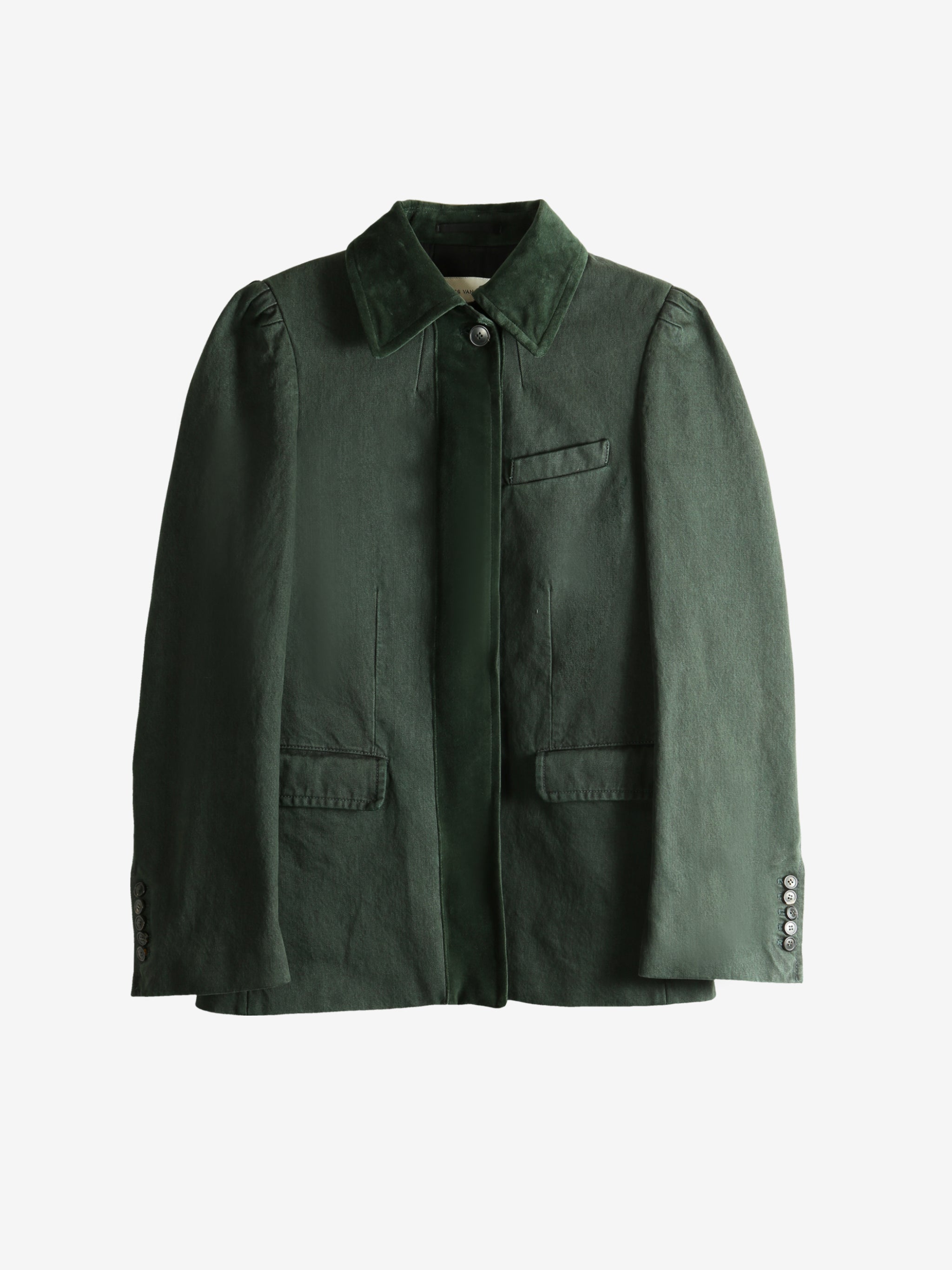 Green jacket, front view