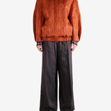 Orange jacket, full body view