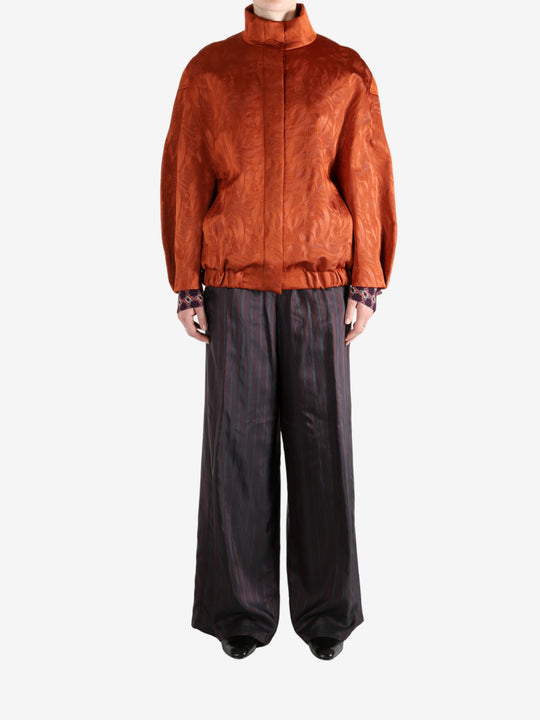 Orange jacket, full body view