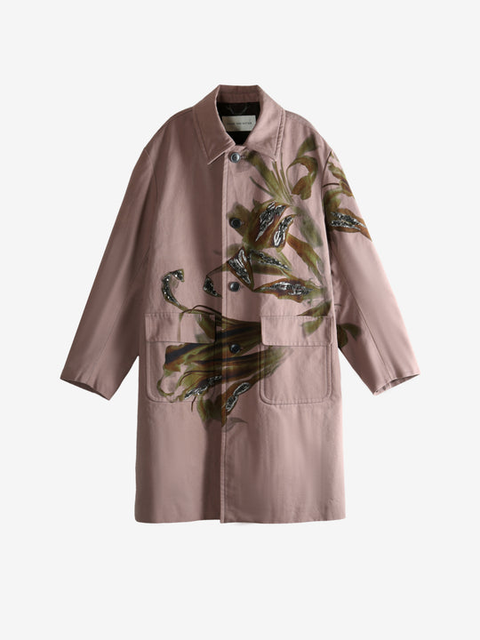 Pink coat, front view