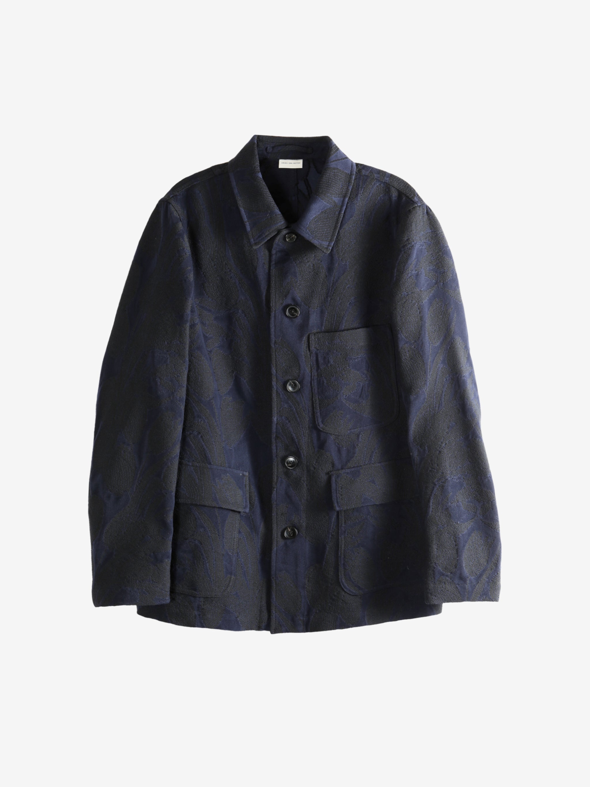 Navy jacket, front view