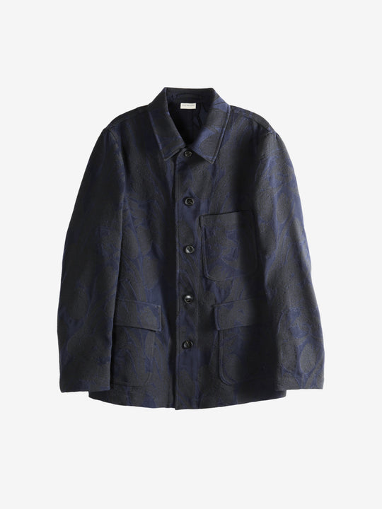 Navy jacket, front view