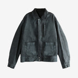 Blue jacket, front view