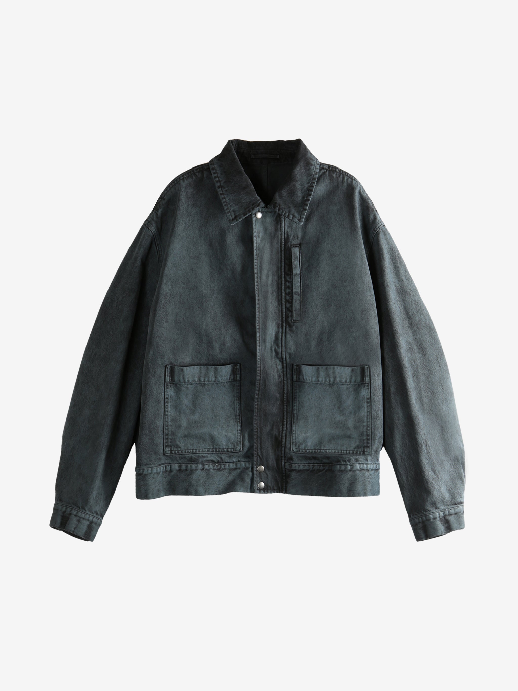 Blue jacket, front view