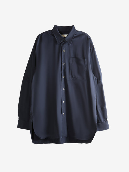 Navy shirt, front view