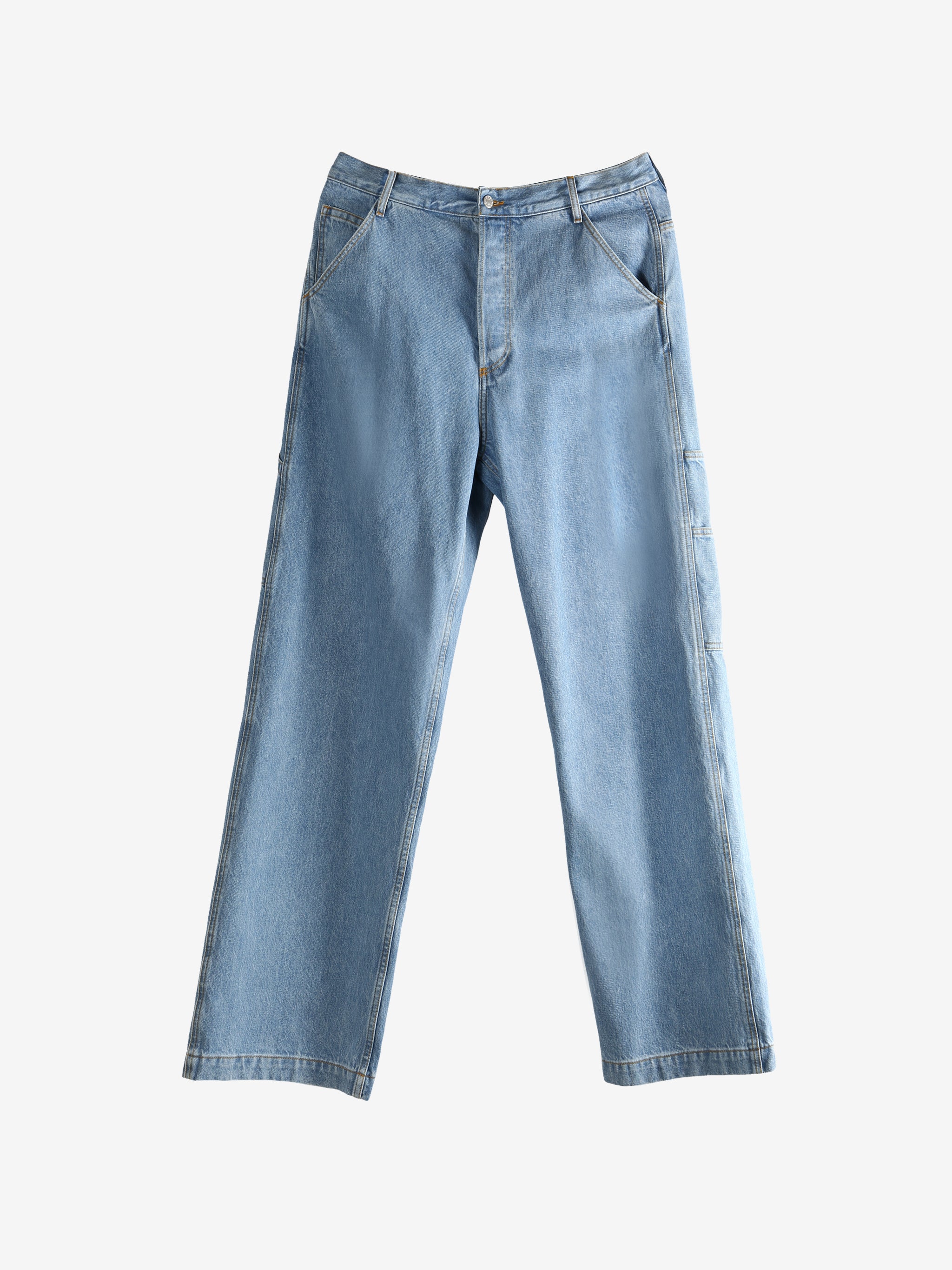 Blue jeans, front view