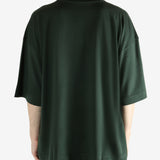 Green shirts worn by a person, showing the shirts fit