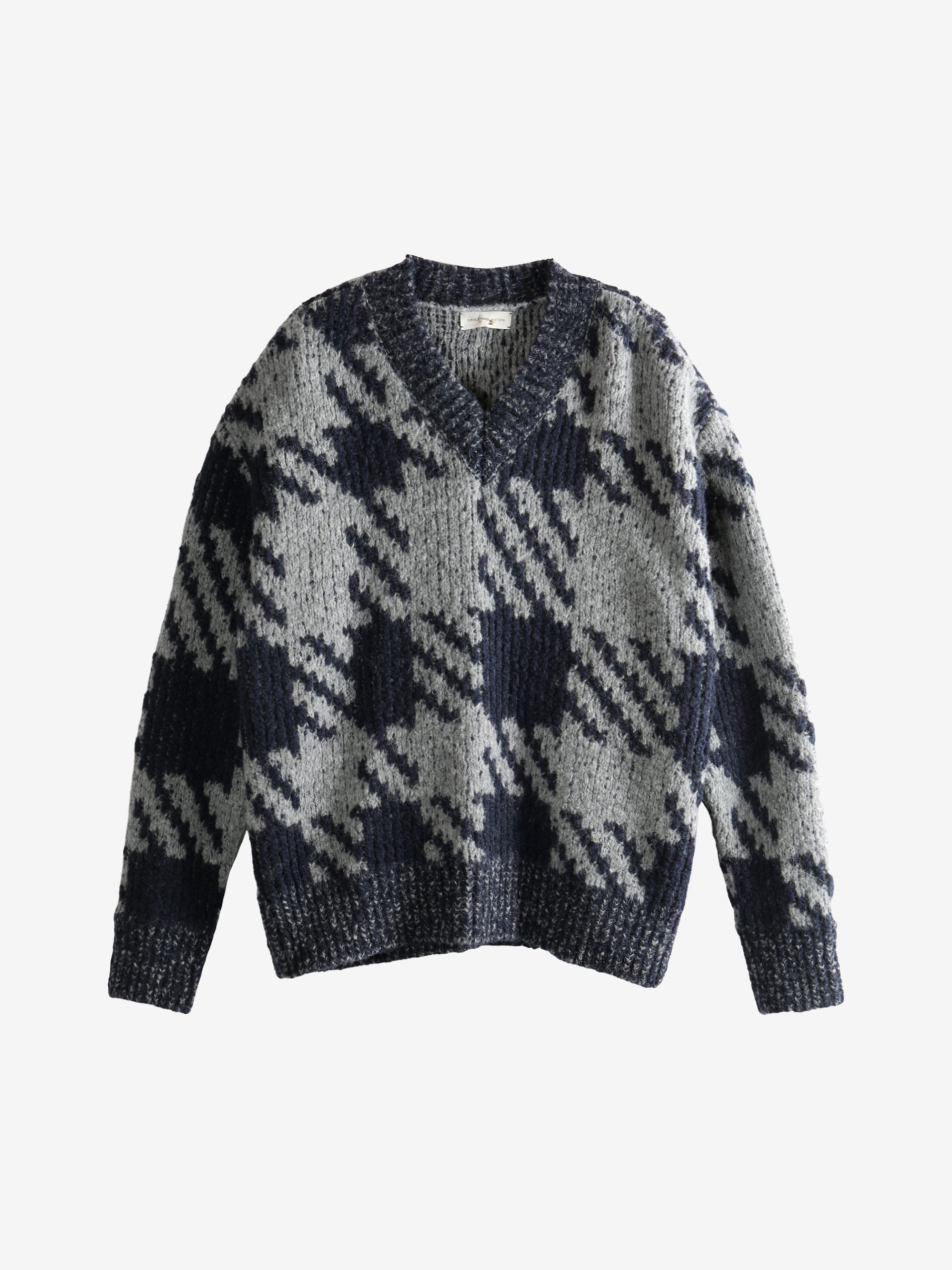 Blue sweater, front view