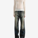 White sweater, full body view