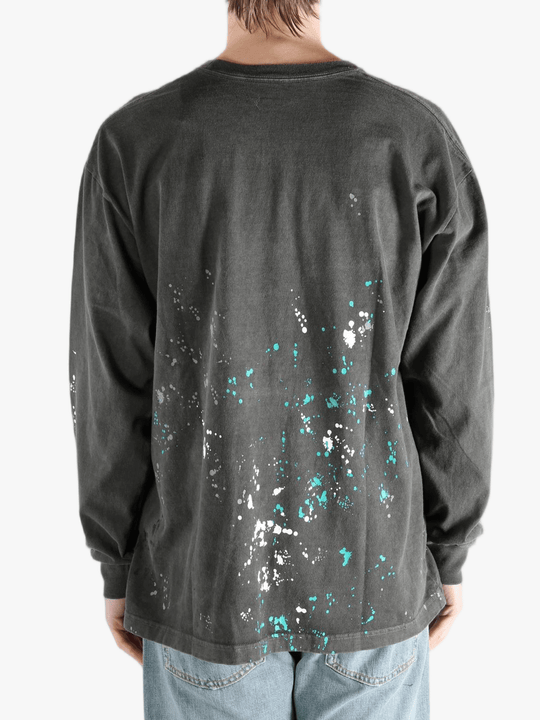 Black t-shirt worn by a person, showing the t-shirt fit