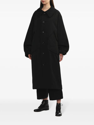 Y'S - Women Chino Cloth U-Big Pocket Coat