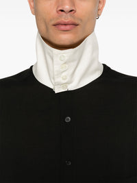 YOHJI YAMAMOTO POUR HOMME - Men Loan Stand Cream Collar Blouse