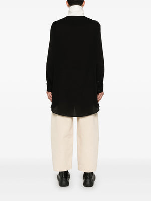 YOHJI YAMAMOTO POUR HOMME - Men Loan Stand Cream Collar Blouse