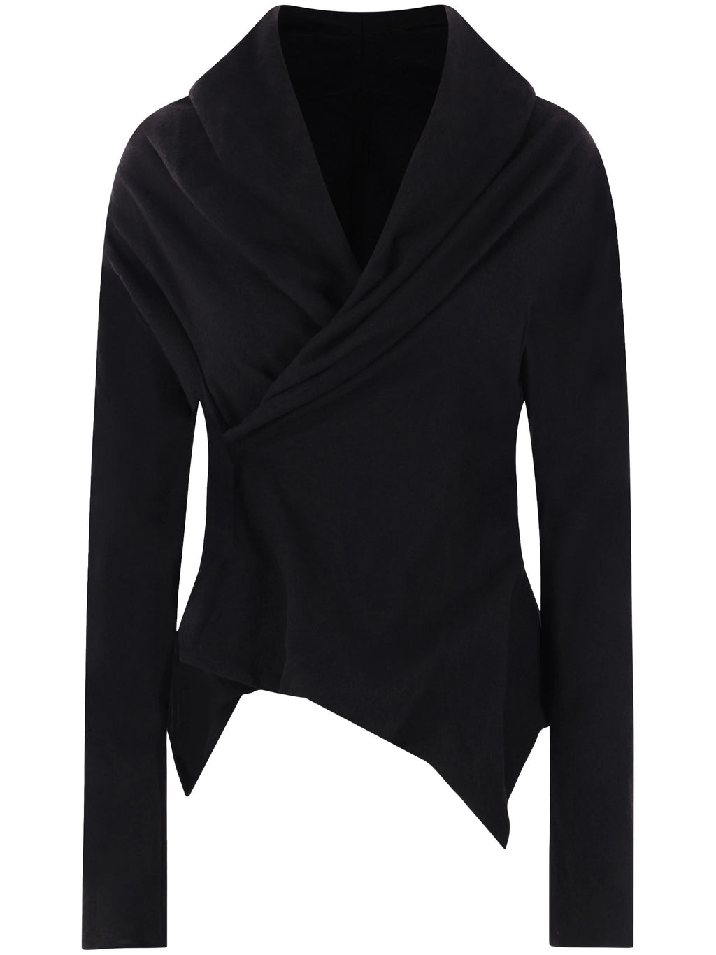 YOHJI YAMAMOTO - Women Shawl Collar Wrap Jacket