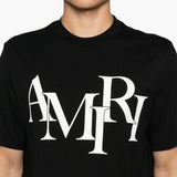 Close up of black t-shirts,showing texture of the cotton fabric.