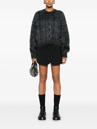 ALEXANDER WANG - Women Long Sleeve Cardigan In Plaid Brushed Mohair