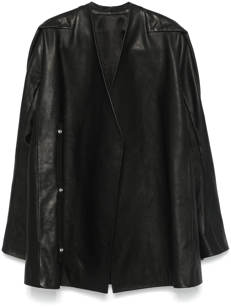 RICK OWENS - Women Leather Officer Jacket