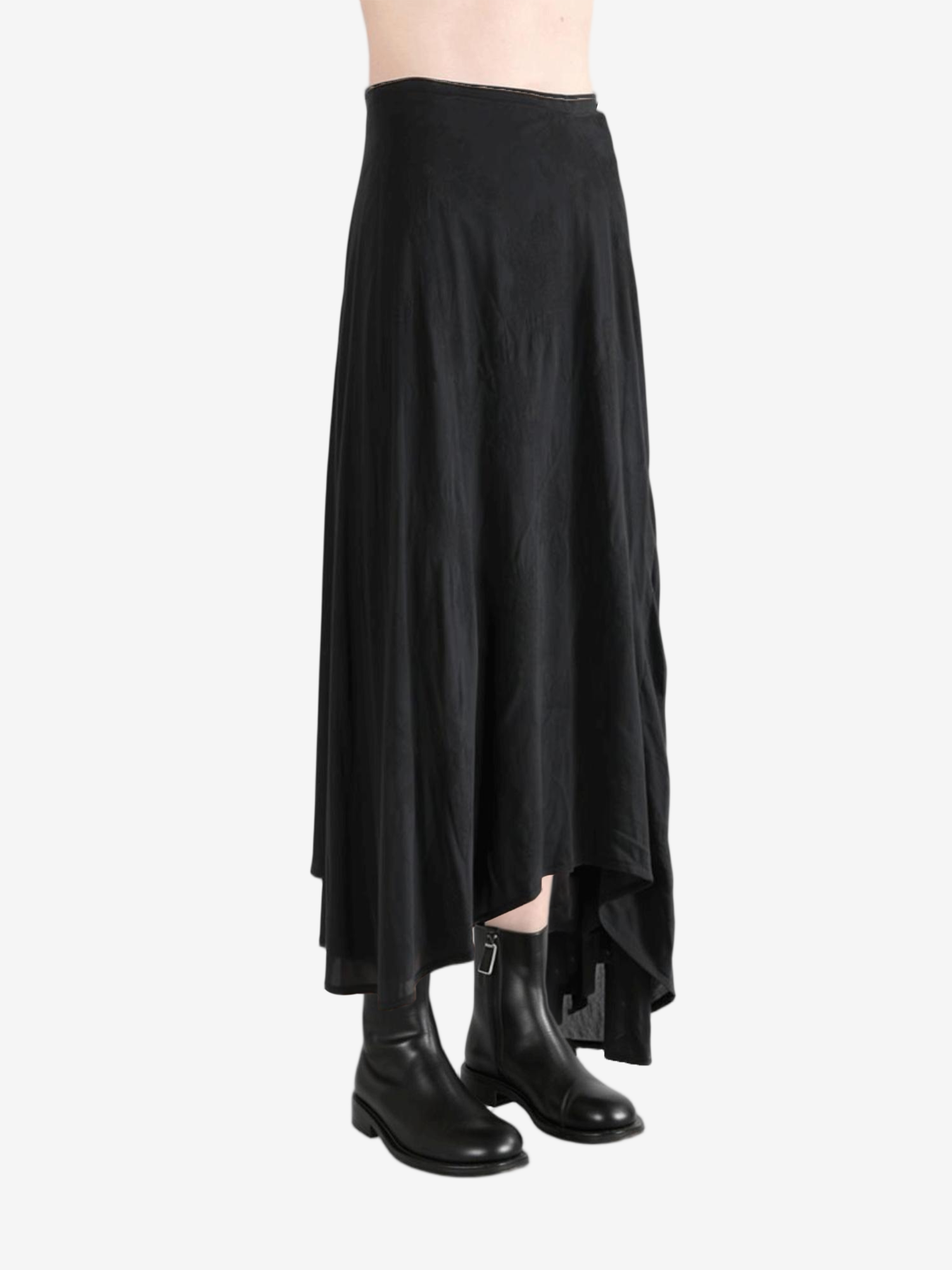 Black dress worn by a person, showing the dress' fit