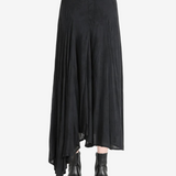 Black dress worn by a person, showing the dress' fit