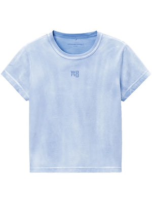 T BY ALEXANDER WANG - Women Essential JSY Shrunk W/Puff Logo & Bound Neck Tee