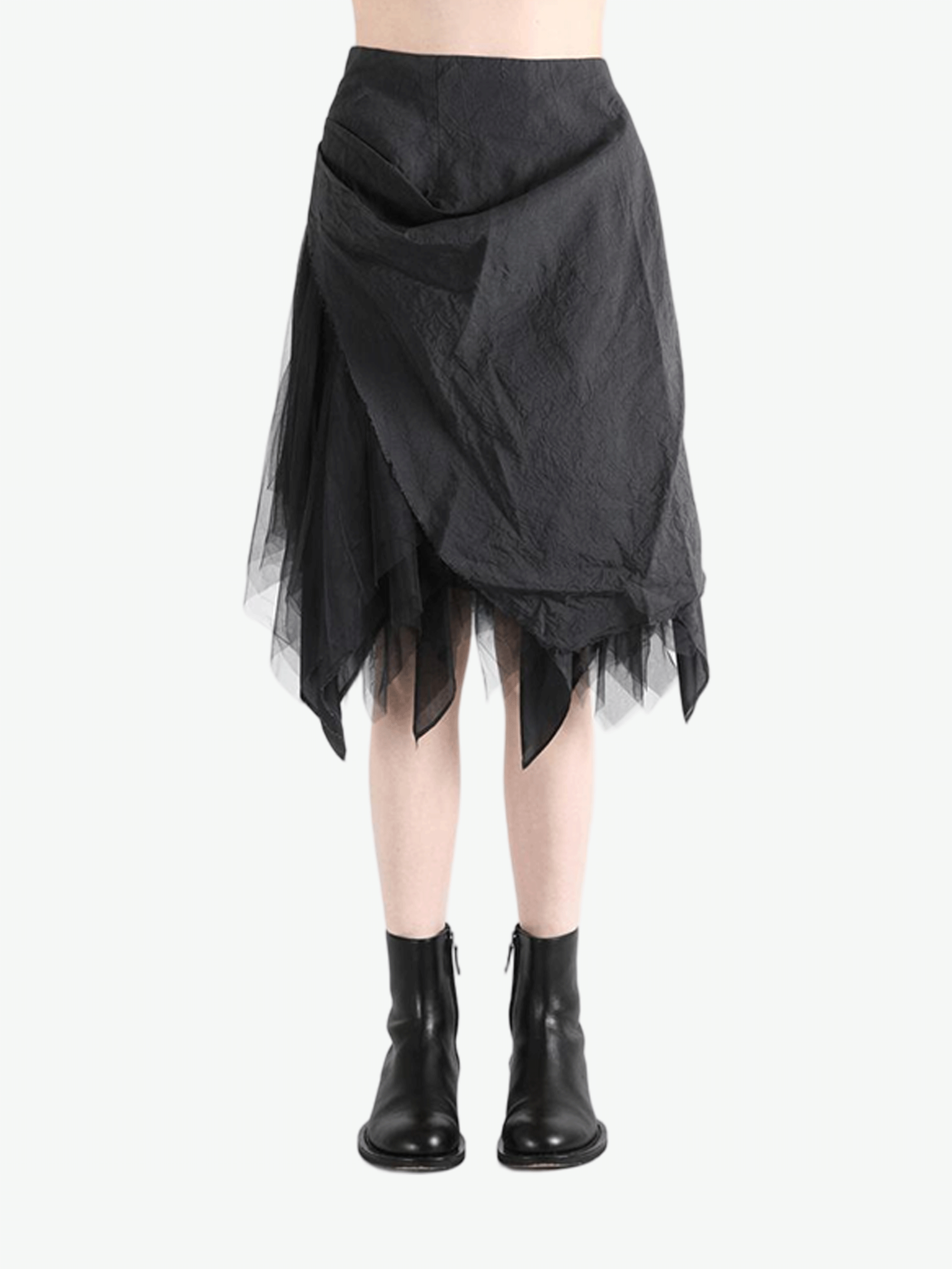 Black dress worn by a person, showing the dress' fit
