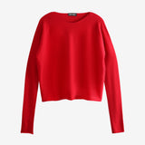 Red knitwear,front view