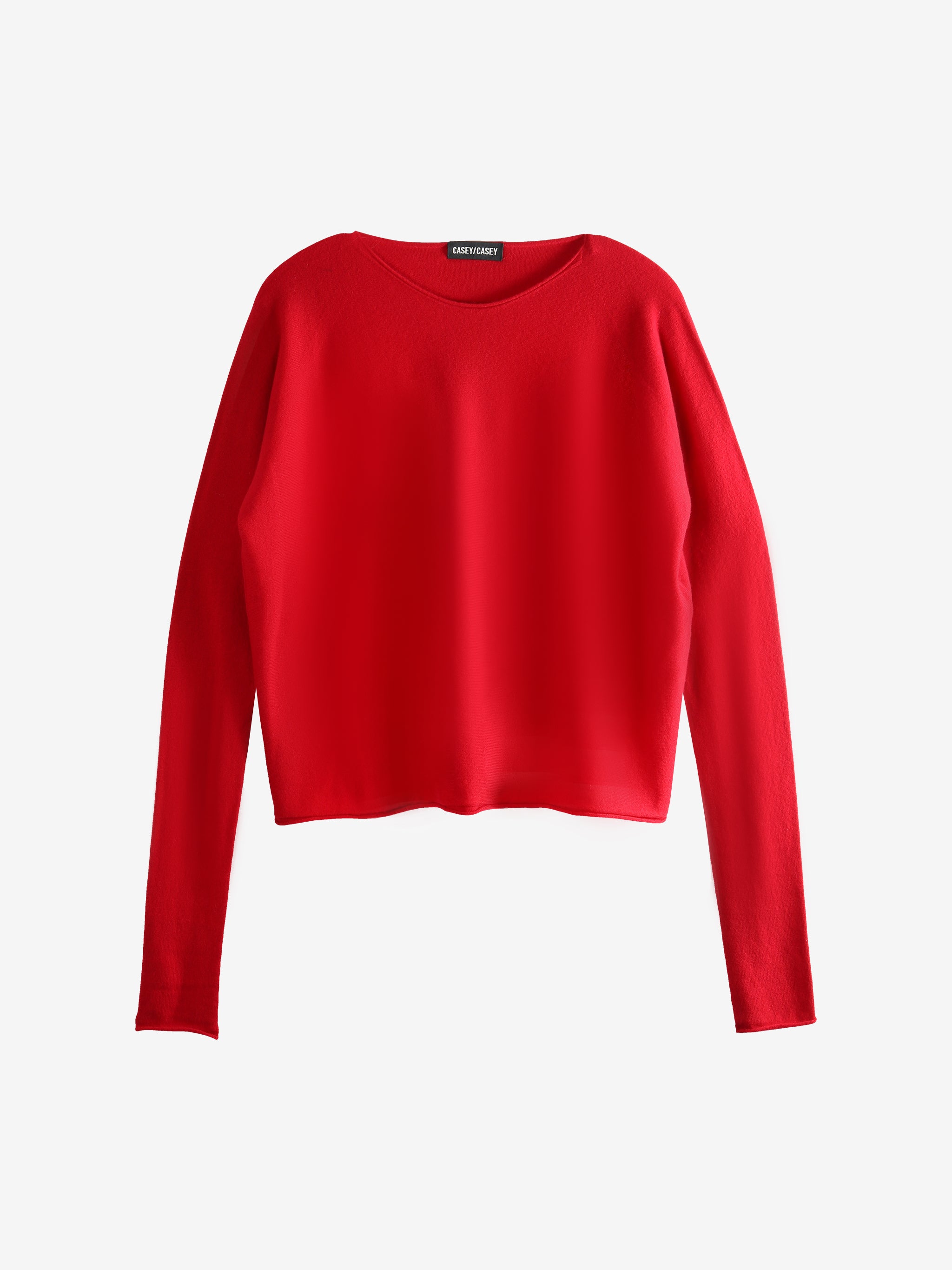 Red knitwear,front view