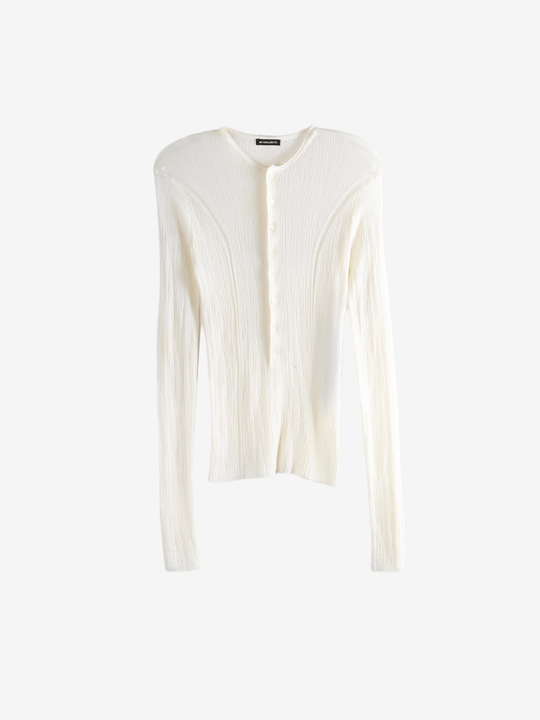 White knitwear, front view