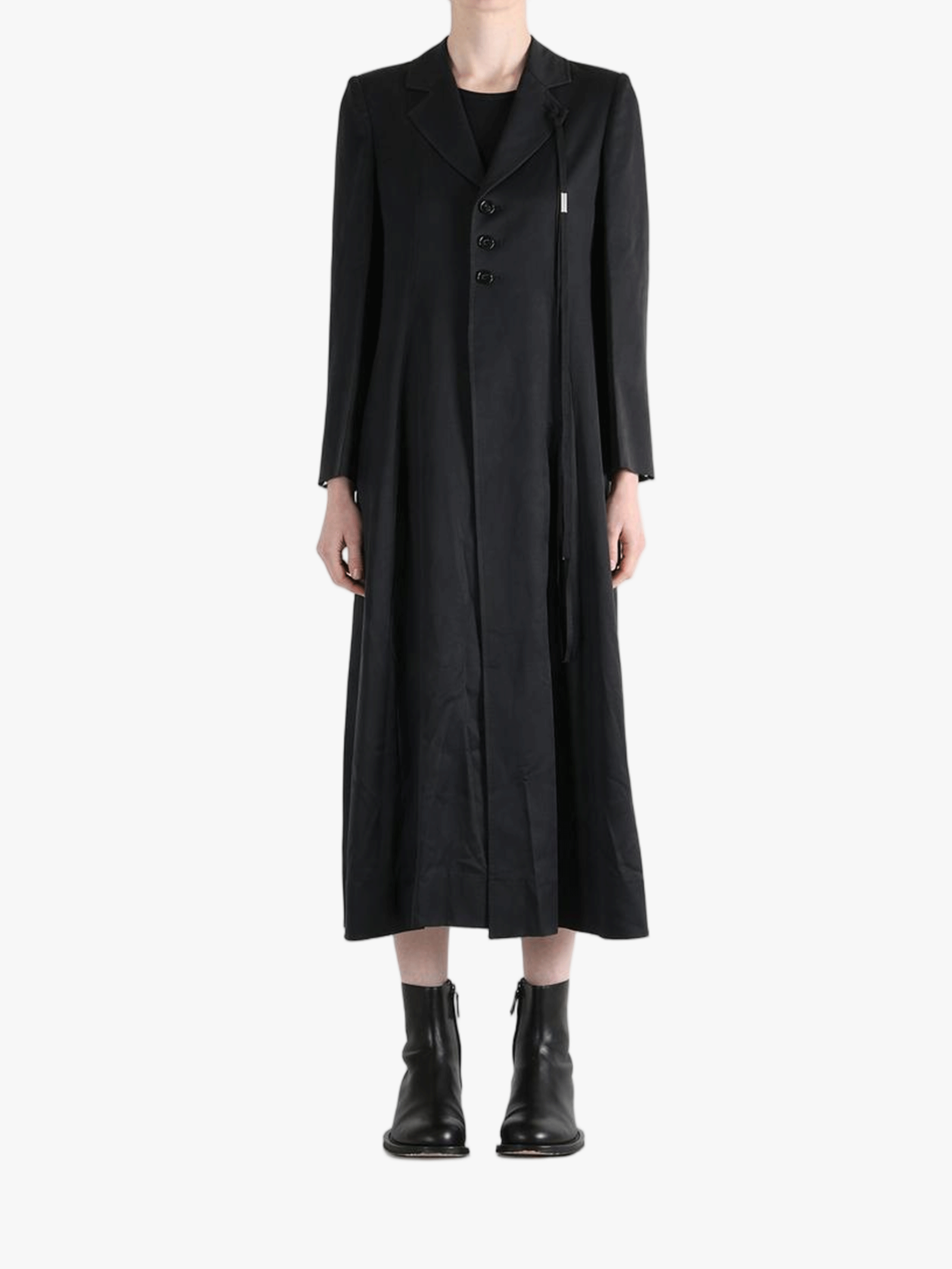 Black coat,full body view