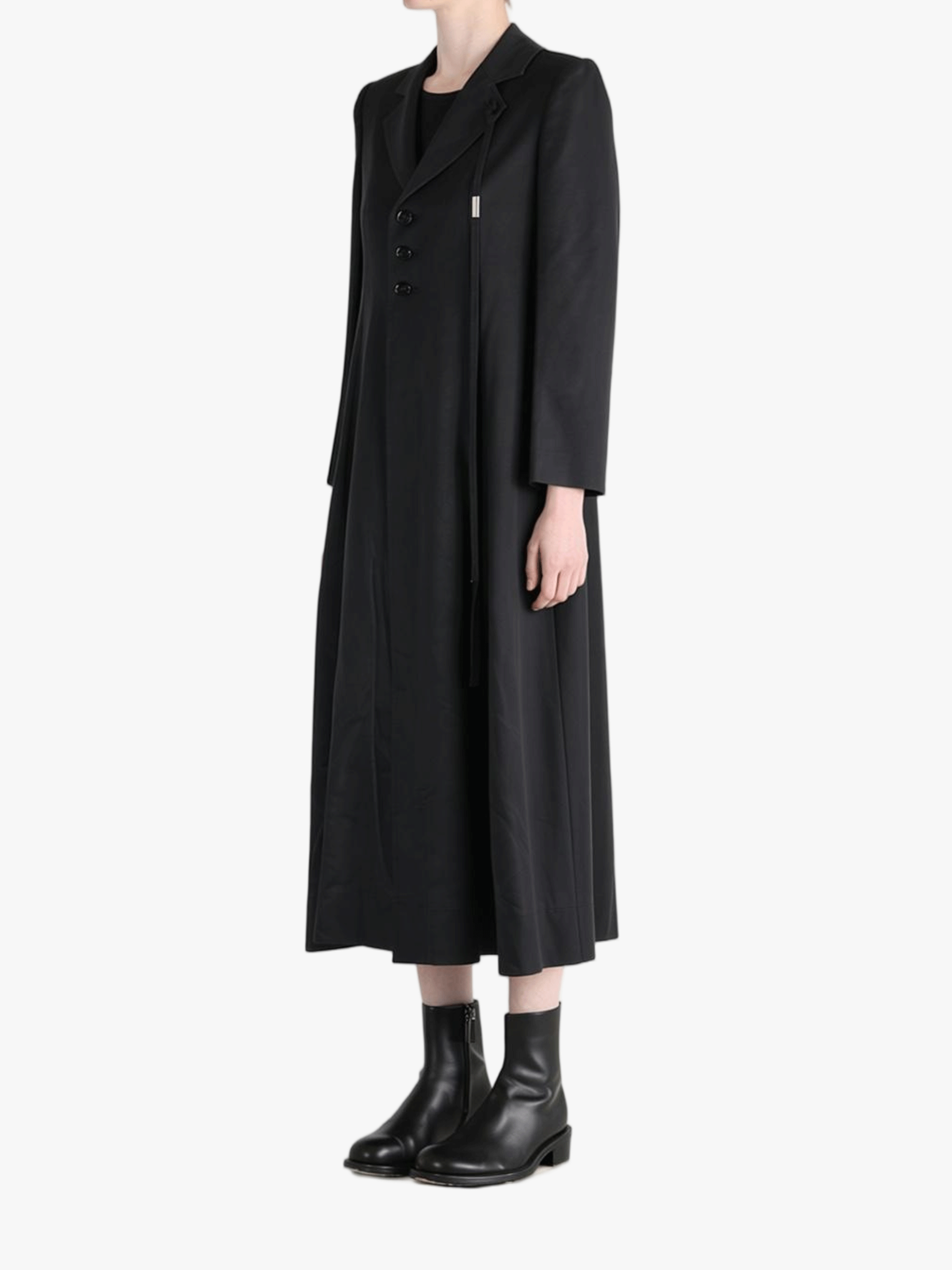 Black coat,full body view