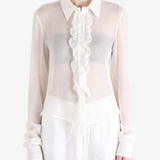 ANN DEMEULEMEESTER - Women Erma Slim Fit Ruffled Shirt