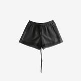 Black short, front view