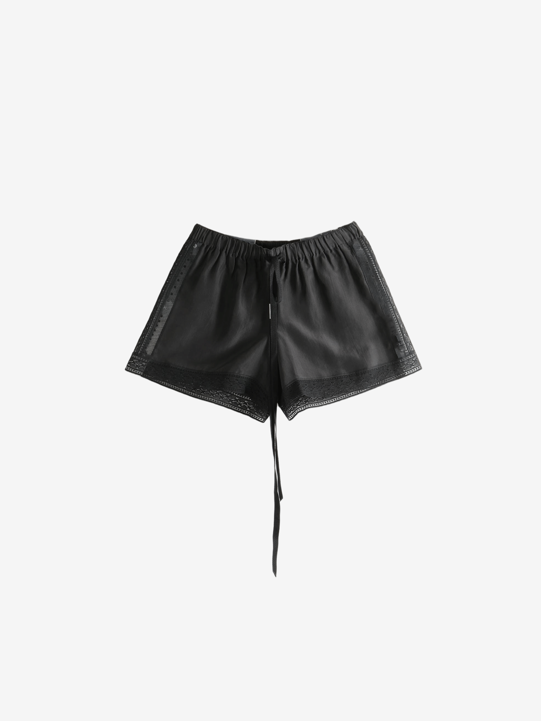 Black short, front view