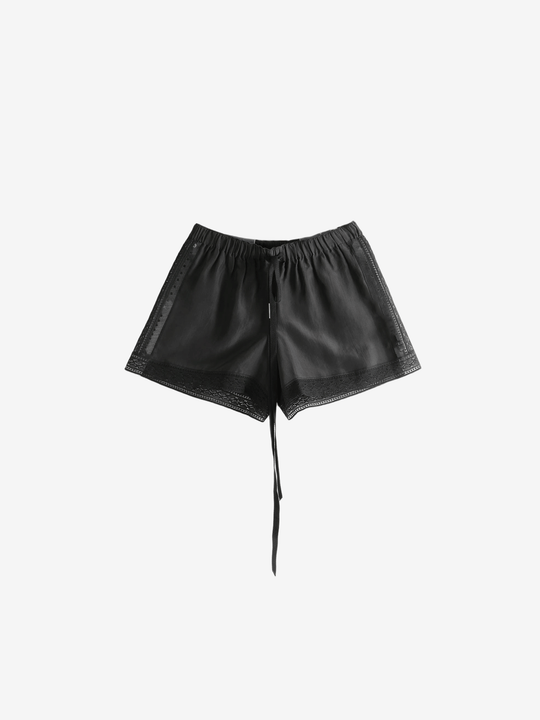 Black short, front view