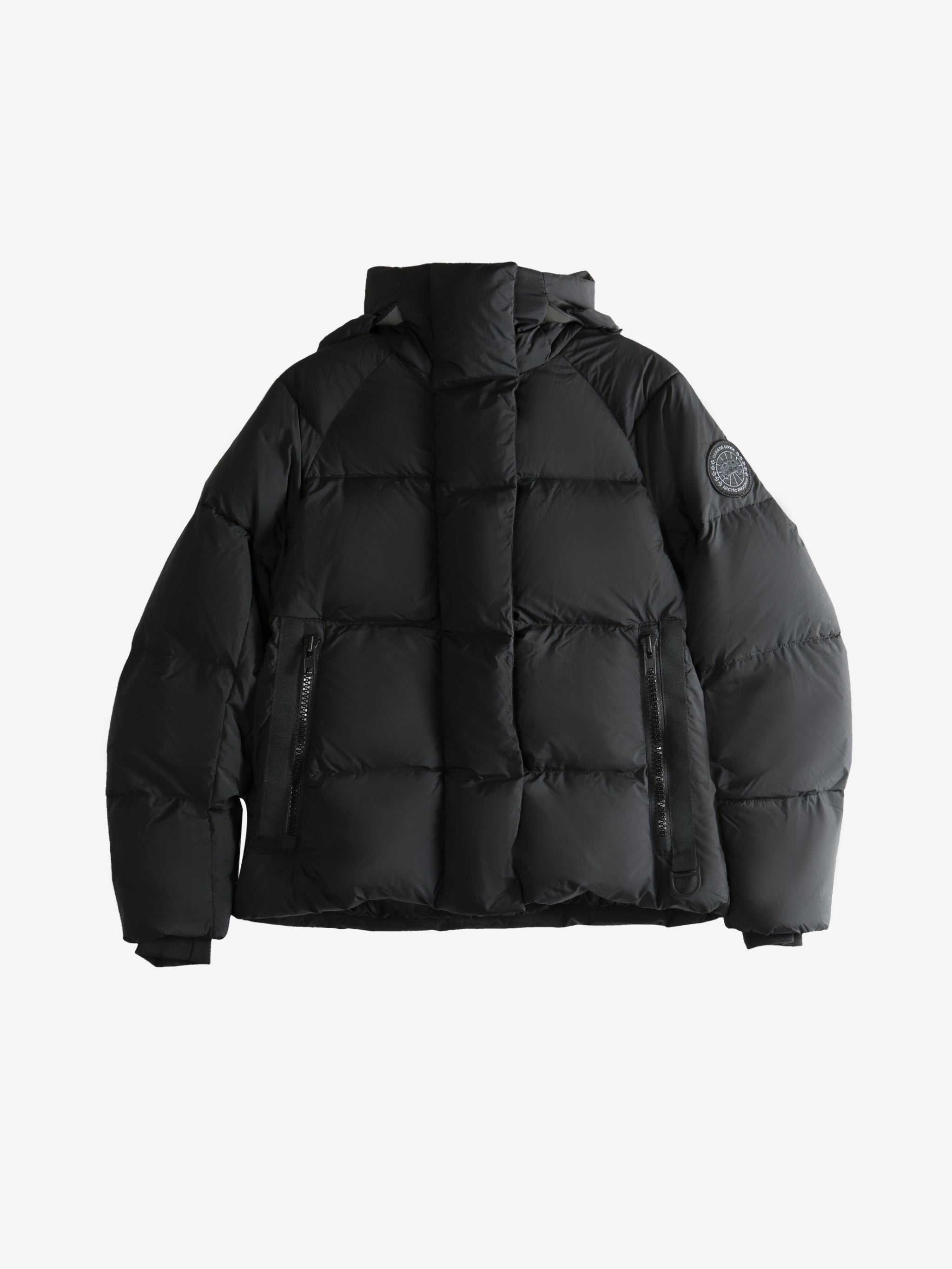 Black coat, front view