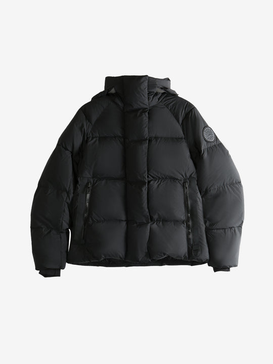 Black coat, front view