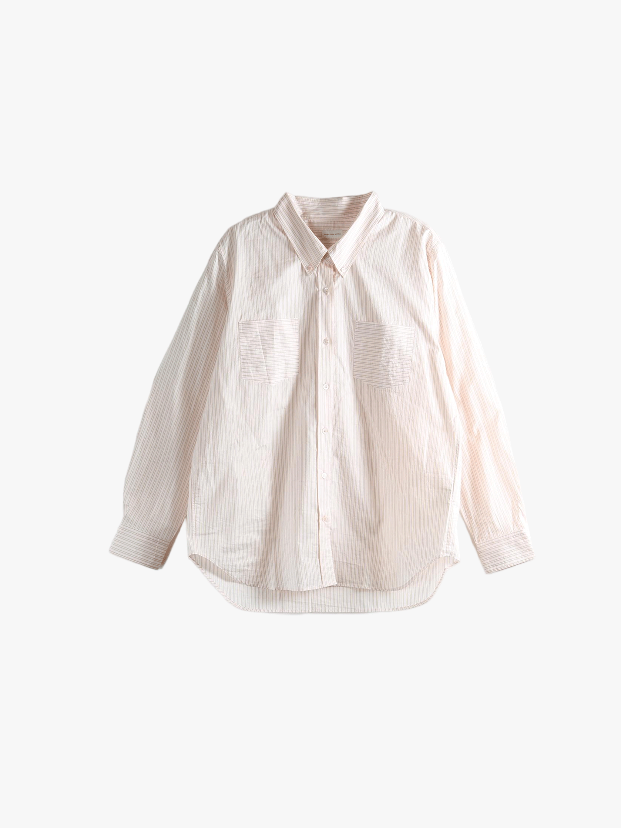 Tan shirts, front view
