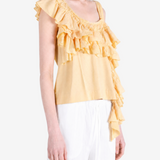 Yellow top, full body view