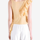 Yellow top, full body view
