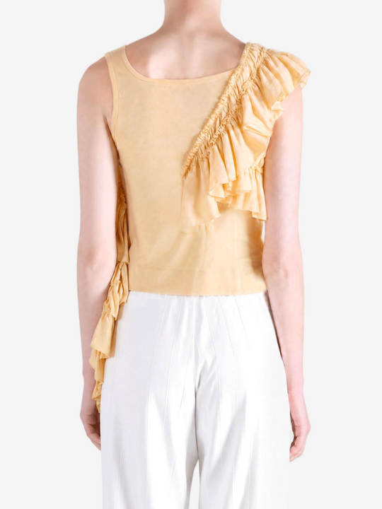 Yellow top, full body view