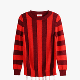 Red knitwear, front view