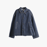 Navy jacket, front view