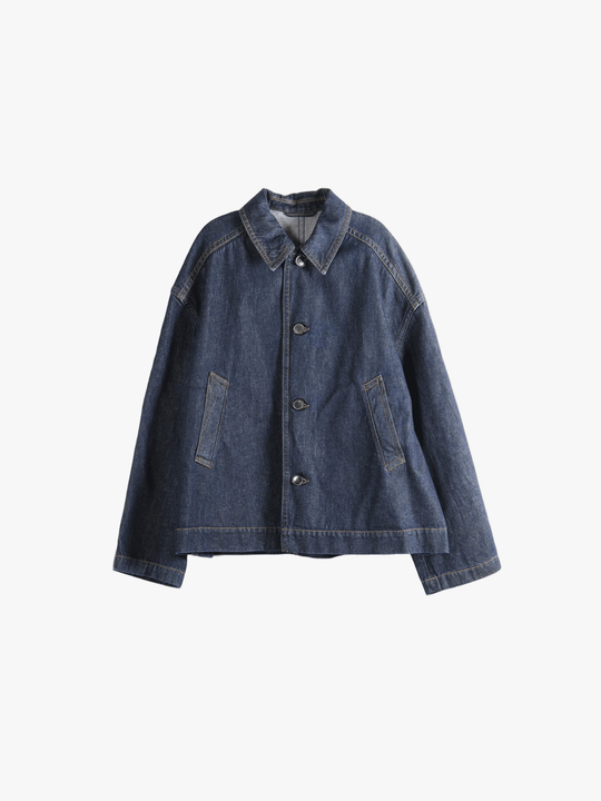 Navy jacket, front view