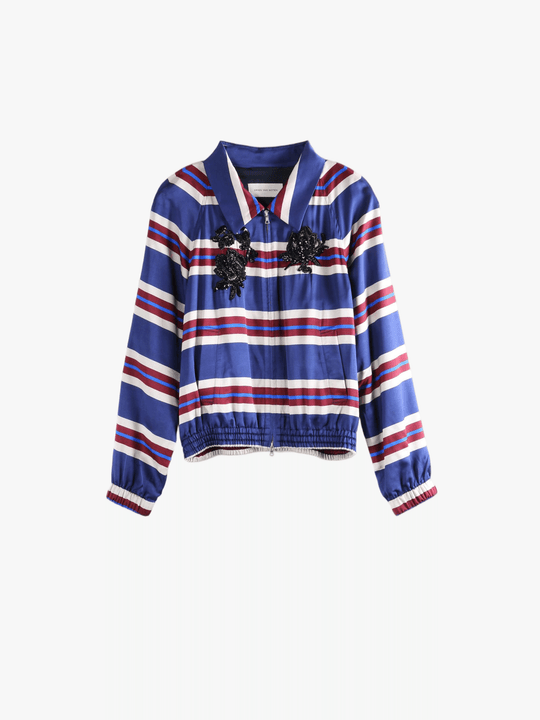 Blue jacket, front view