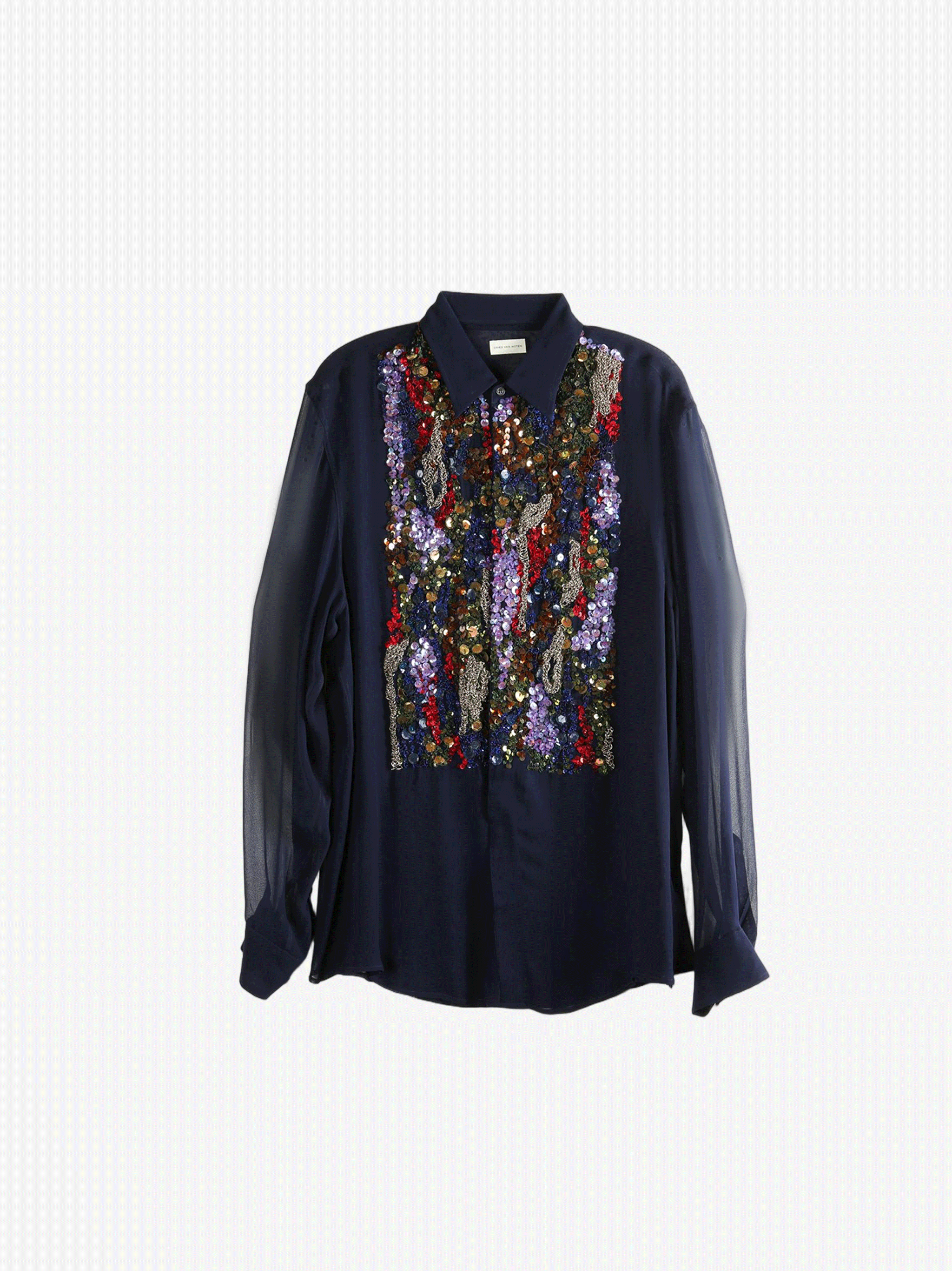 Navy blue shirt,front view