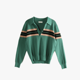 Green knitwear, front view