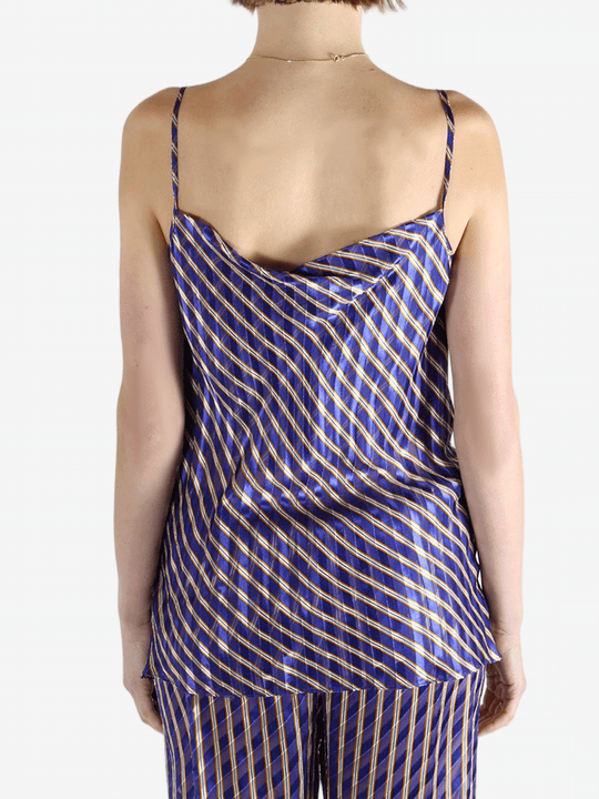 Purple shirt worn by a person, showing the shirt's fit